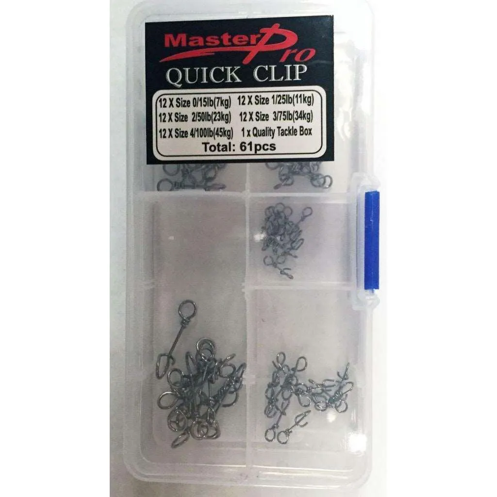 1 Box Of 60Pcs At 5 Sizes Quick Clips Hook Fishing Tackle