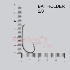 100 x 2/0 Chemically Sharpened Baitholder Hooks Fishing Tackle
