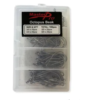 100 X Chemically Sharpened Octopus Beak Hooks at 4 Sizes 3/0-6/0 Fishing Tackle