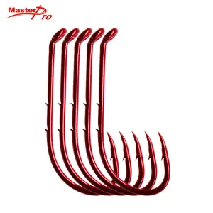 100xChemically Sharpened Baitholder Hooks2/0 Red Fishing Tackle