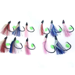 11 x DIY Flasher Circle Hooks 4 Different Sizes Fishing Tackle