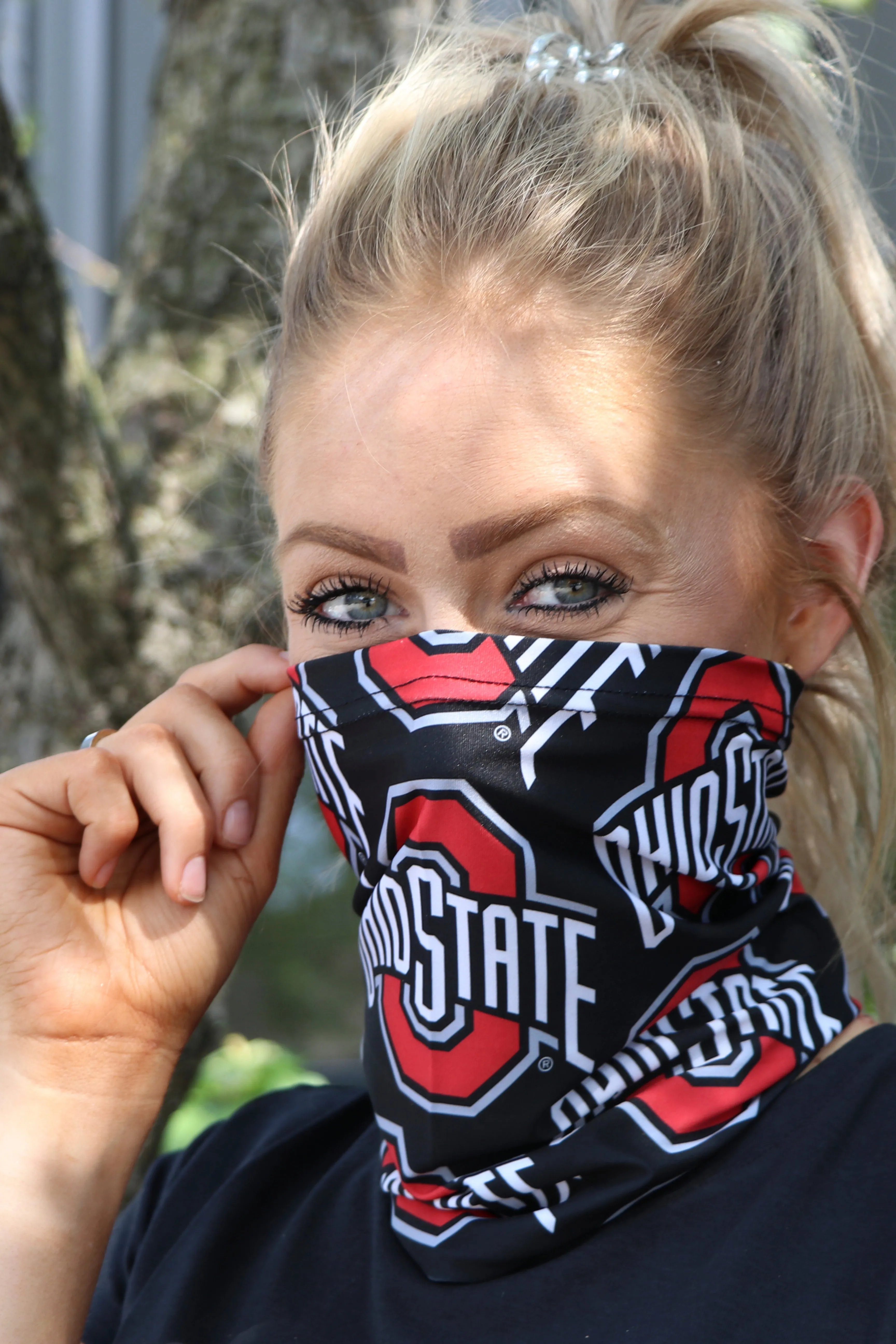1210 - Ohio State Block O Neck Gaiter (KIDS SIZES AVAILABLE) - FINAL SALE