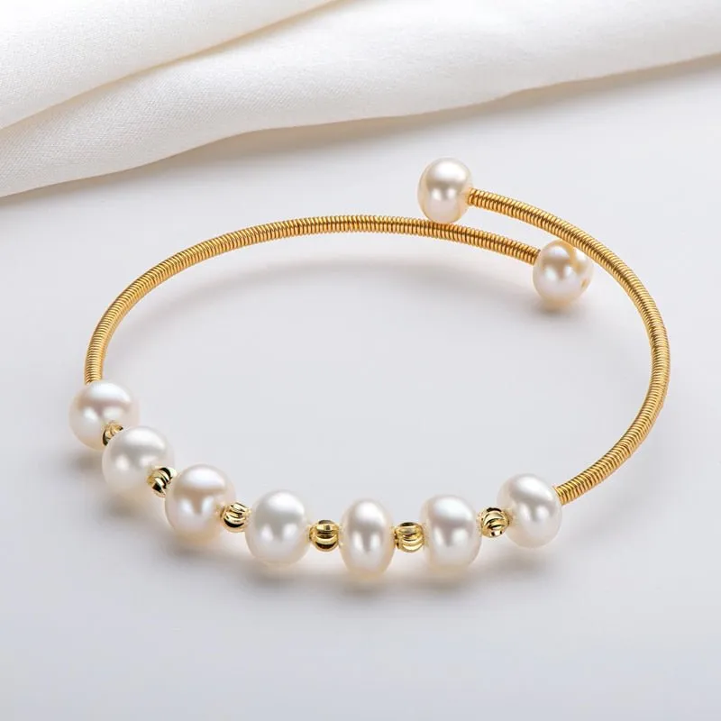 14k Gold Filled Natural Freshwater Pearl Bracelet