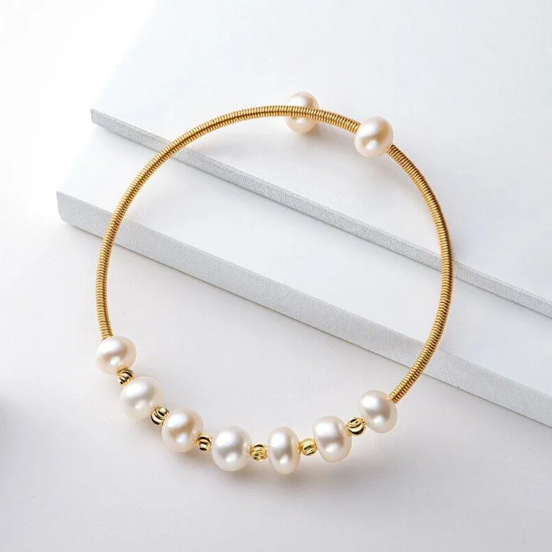 14k Gold Filled Natural Freshwater Pearl Bracelet