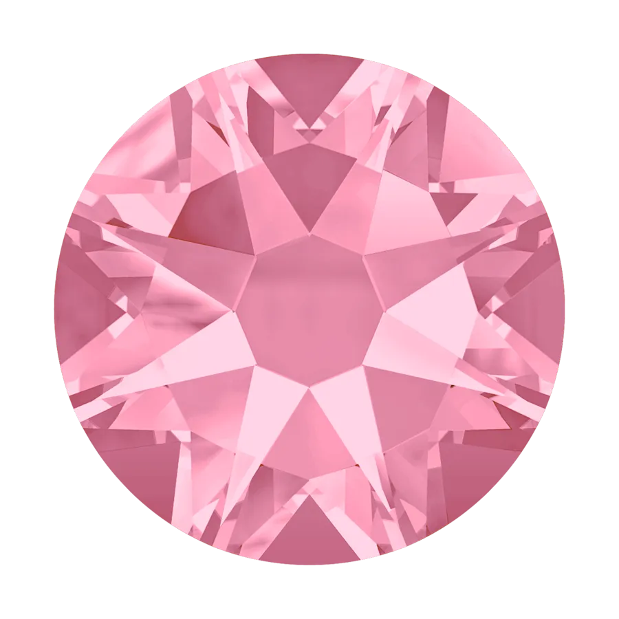 2000, 2058 & 2088 Swarovski Flatback No Hotfix, Light Rose (223)