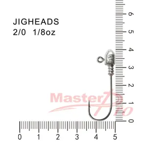 20/10 Pcs Hook Size 2/0 1/8, 1/4, 3/8 Jig Heads High Chemically Sharpened Hooks Fishing Tackle