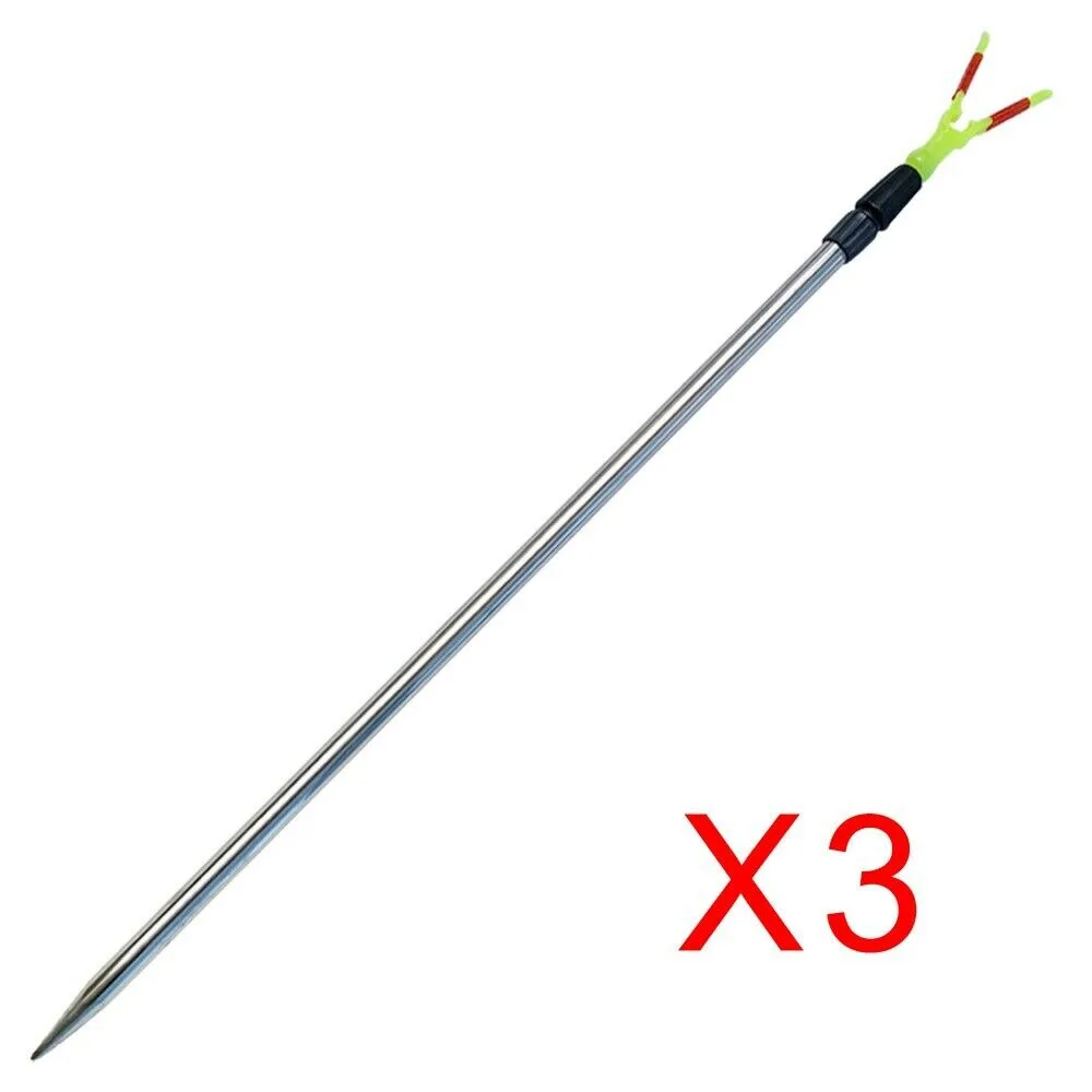 3 x Alloy Telescopic Rod Rest Rod Holders Fishing Tackle