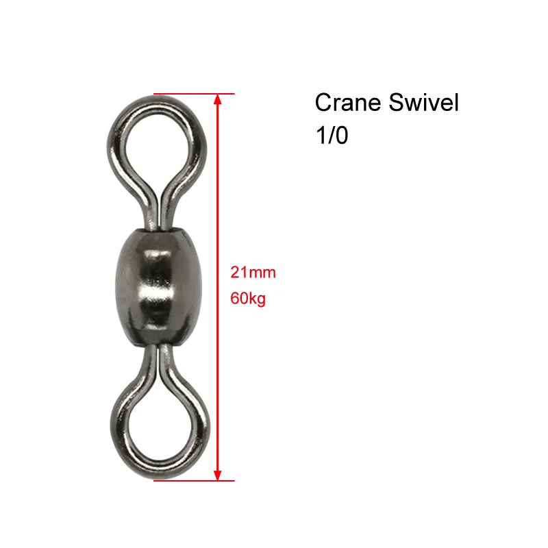 30 X Crane Swivels Size 1/0 Fishing Tackle