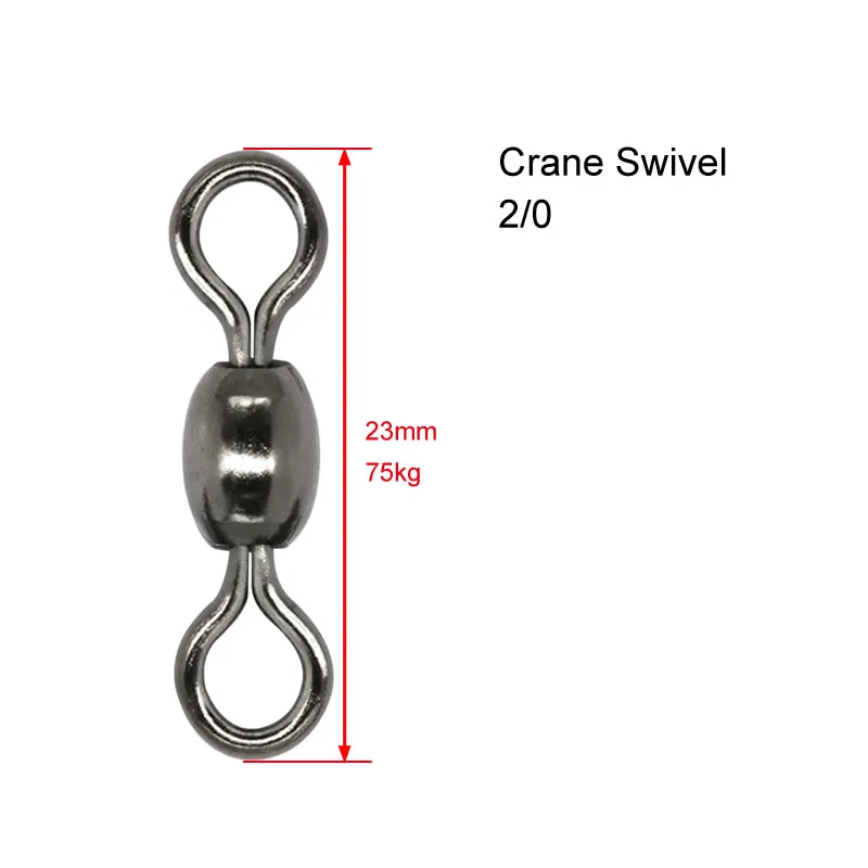 30 X Crane Swivels Size 2/0 Fishing Tackle