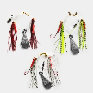 3X Custom Designed Tangle Free Skirt Flasher Whiting Rigs Hook Size 6#