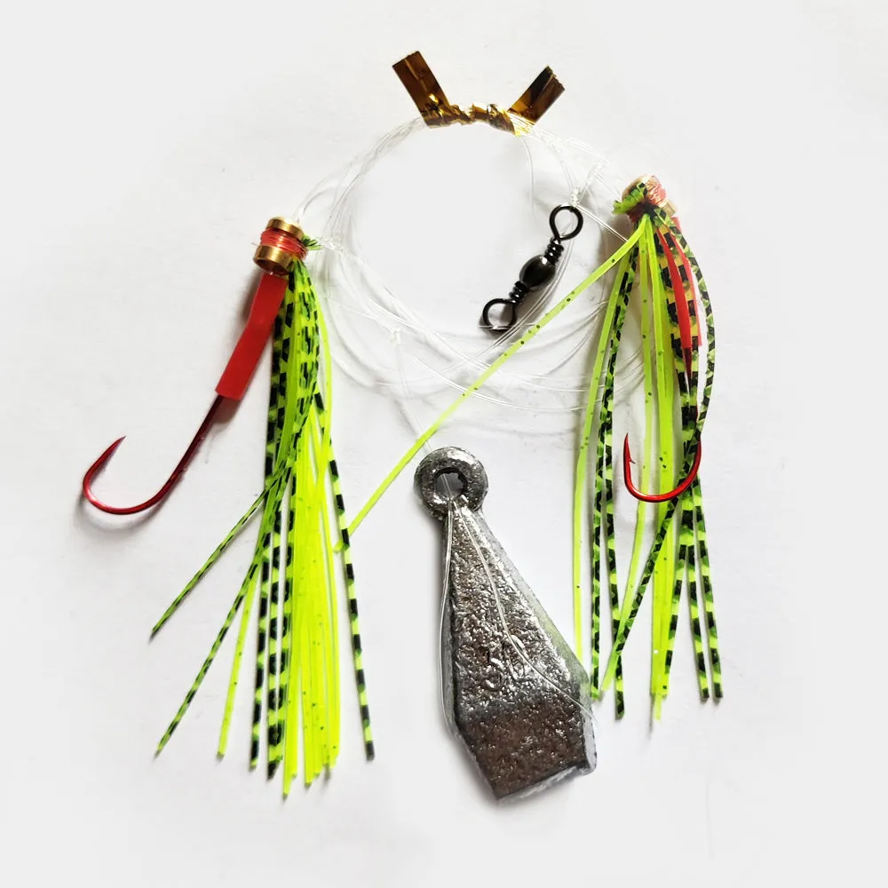 3X Custom Designed Tangle Free Skirt Flasher Whiting Rigs Hook Size 6#