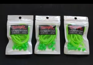 3x packs 1M Lumo Green Rigging Tube & Beads Fishing Tackle