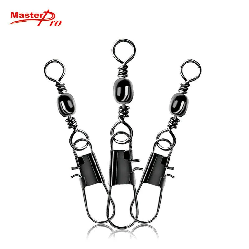50 x Barrel Swivels InterlockSnap Size 5# Fishing Tackle