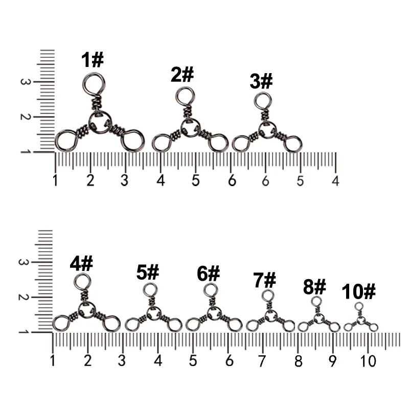 60 X CrossLine (3 Way) Swivel  in Size 7# Fishing Tackle