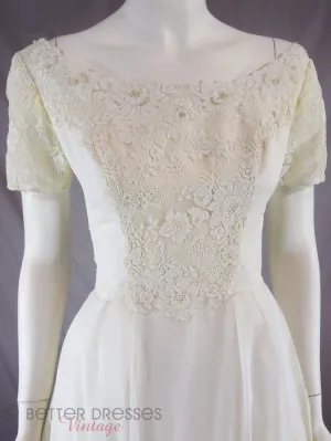 60s Organza and Lace Wedding Gown