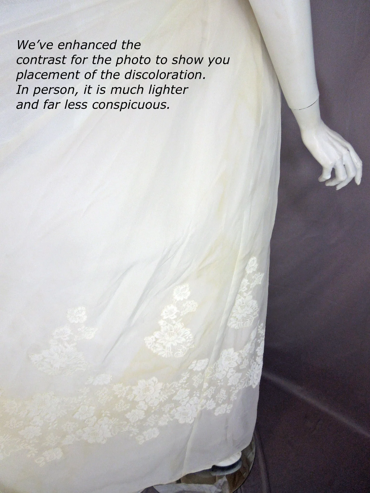 60s Organza and Lace Wedding Gown