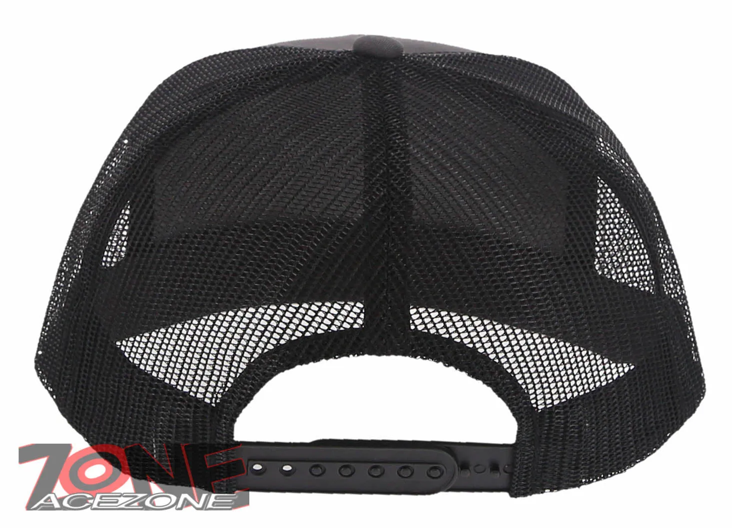 7 PANEL FLAT BILL SNAPBACK TRUCKER BASEBALL CAP HAT CHARCOAL GRAY LIGHT GRAY