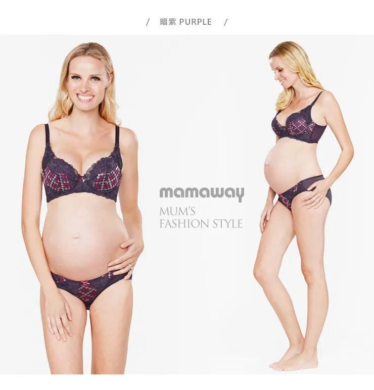 9892P (PURPLE) Color Chidori Grace flexiwire nursing Bra