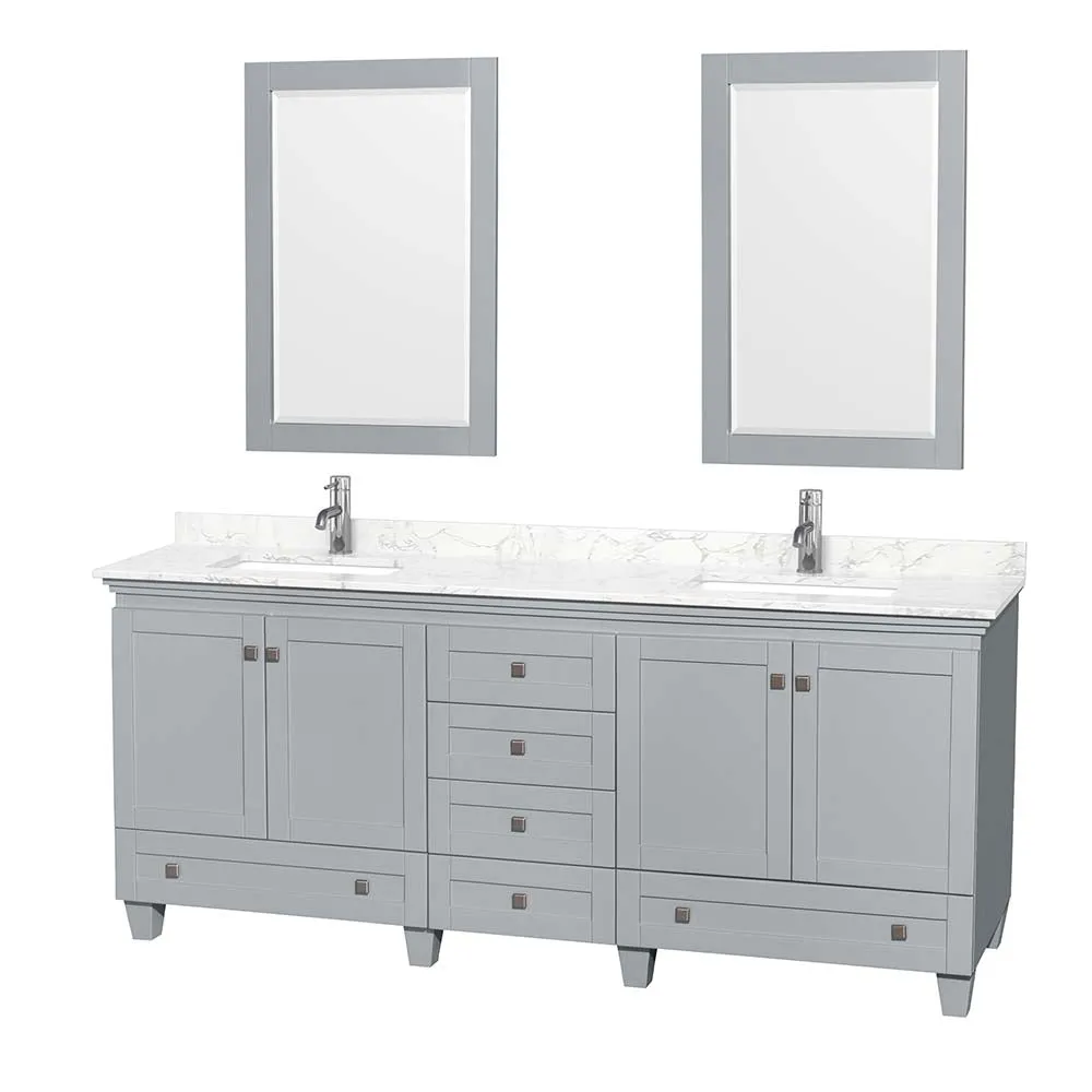 Acclaim 80 Inch Double Bathroom Vanity in Oyster Gray