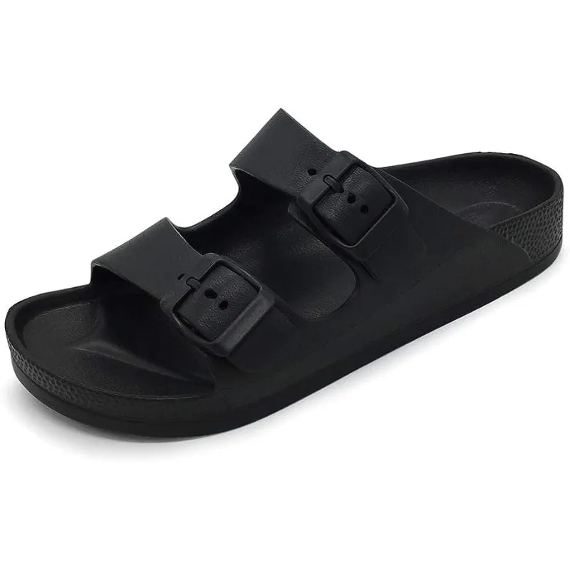 Adjustable Double Buckle Comfort Slides