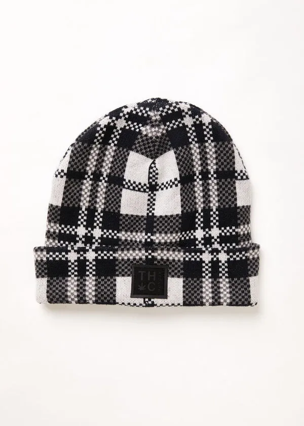 AFENDS Asta Hemp Check Knit Beanie