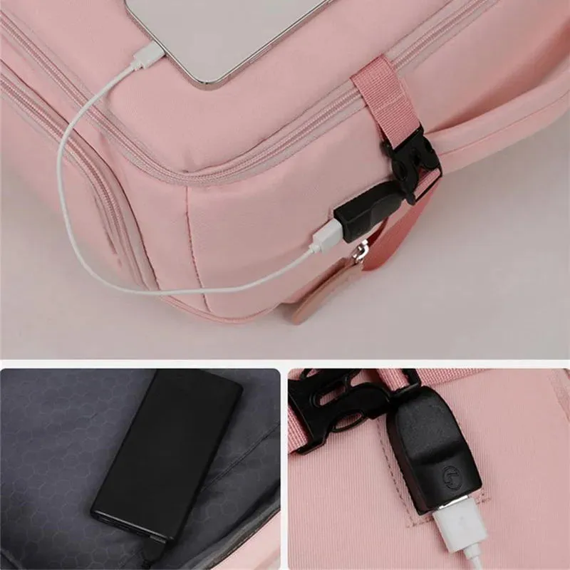Airplane Travel Backpack Cabin Laptop Camping Casual Large Nylon Waterproof Carry On Trolly With Shoe Compartment For Ryanair