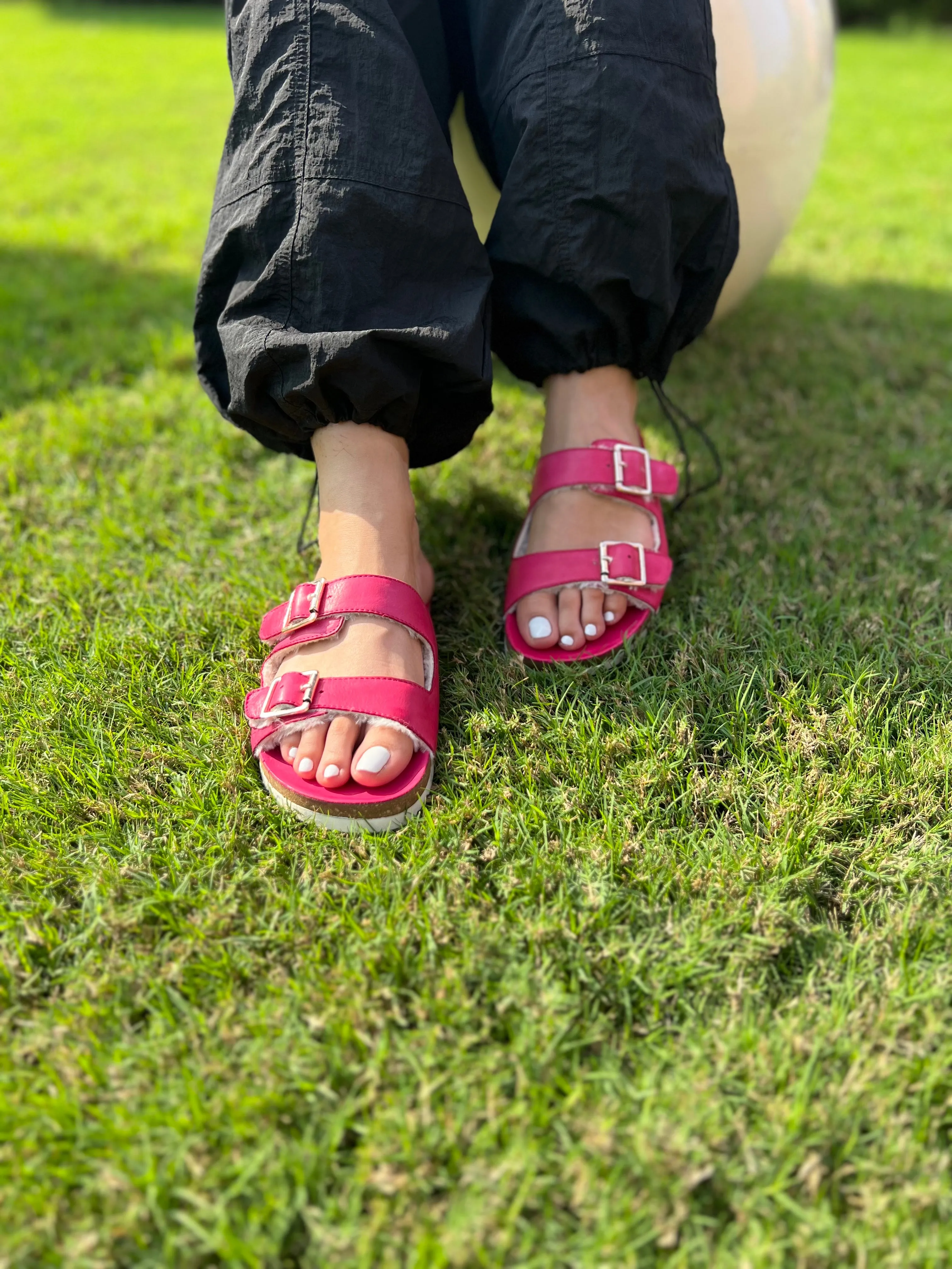 Amber Leather Flats