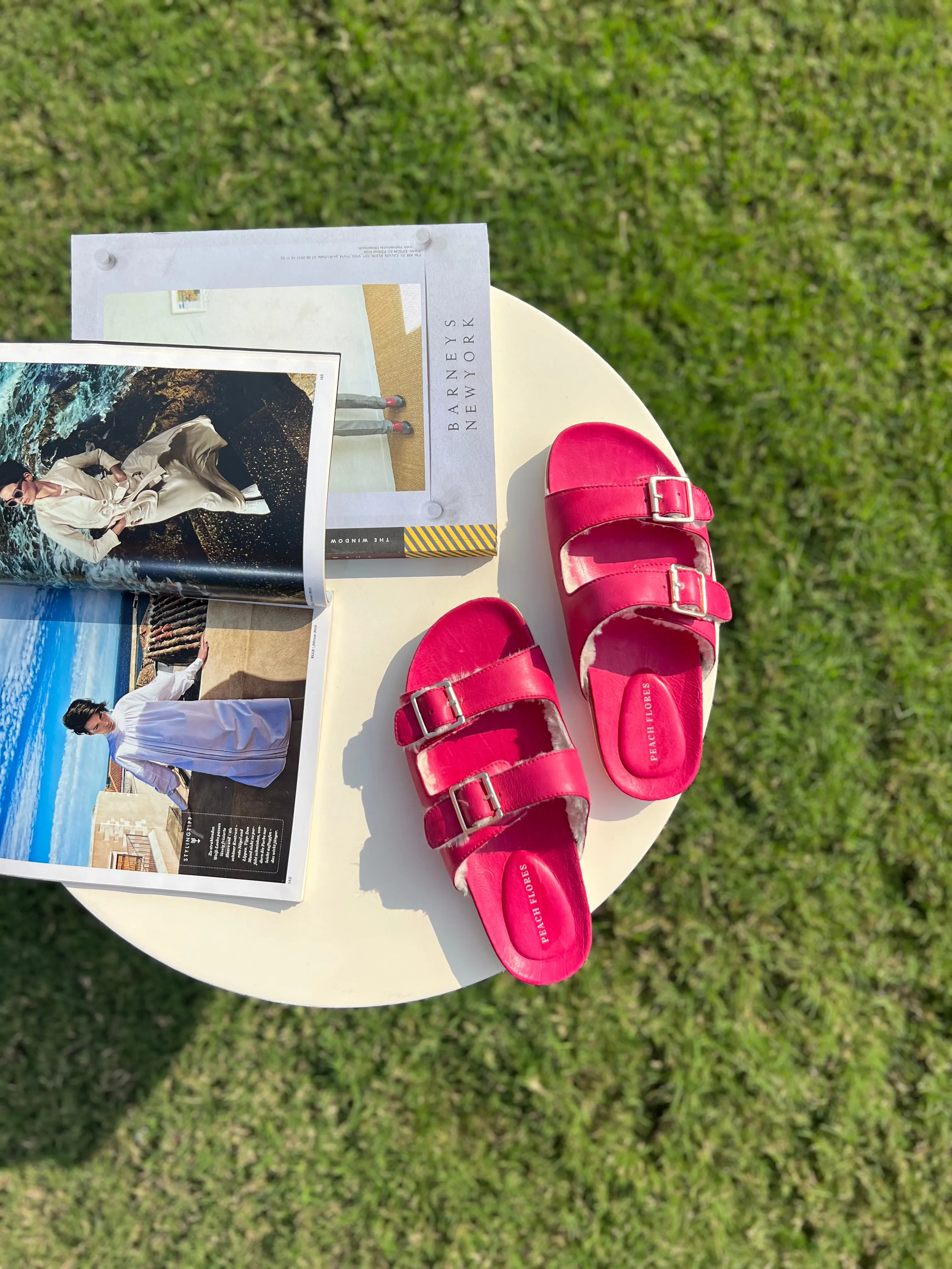 Amber Leather Flats