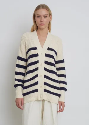 Amy Cardi (Ivory & Navy Stripe)