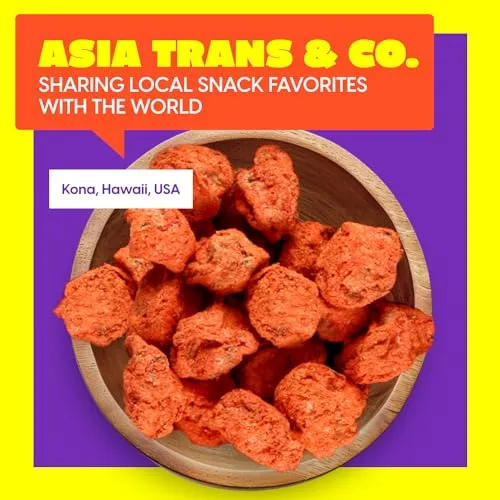 Asia Trans Seeded Red Li Hing Mui Crack Seed Plums - Hawaiian Favorite - Sweet, Sour, & Salty Dried Asian Plum
