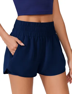 Athletic High Waisted Workout Gym Shorts