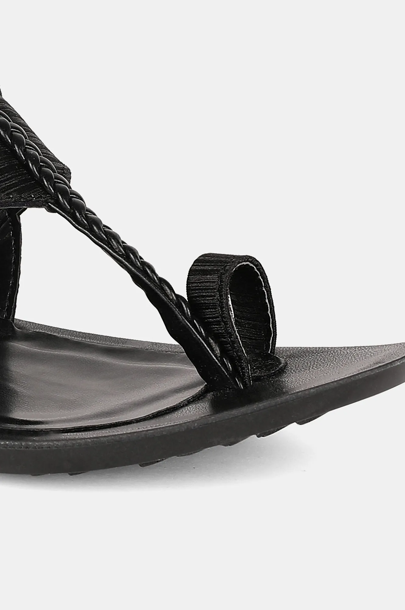 Aurelia Almond Toe Textured Flat-ZDarlene