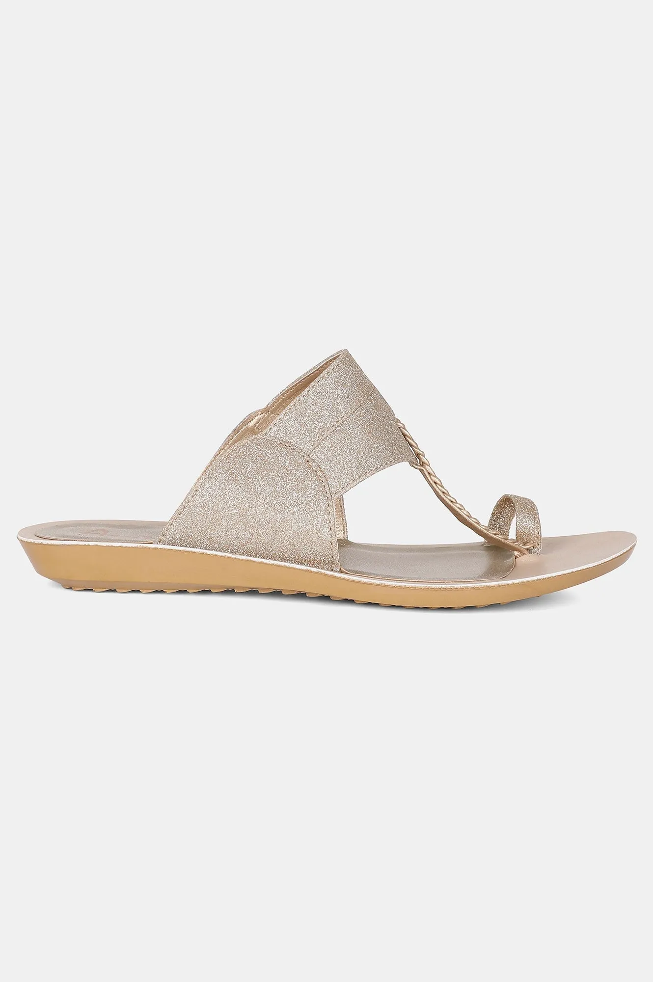 Aurelia Almond Toe Textured Flat-ZDarlene