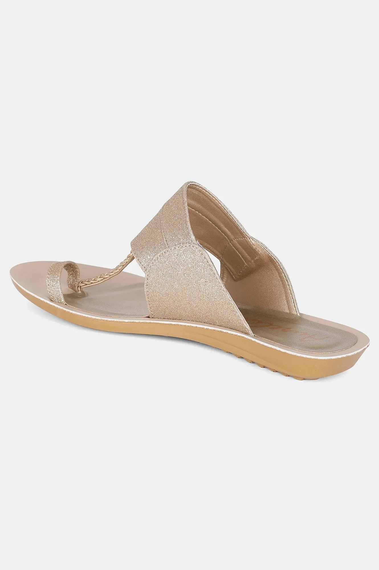 Aurelia Almond Toe Textured Flat-ZDarlene