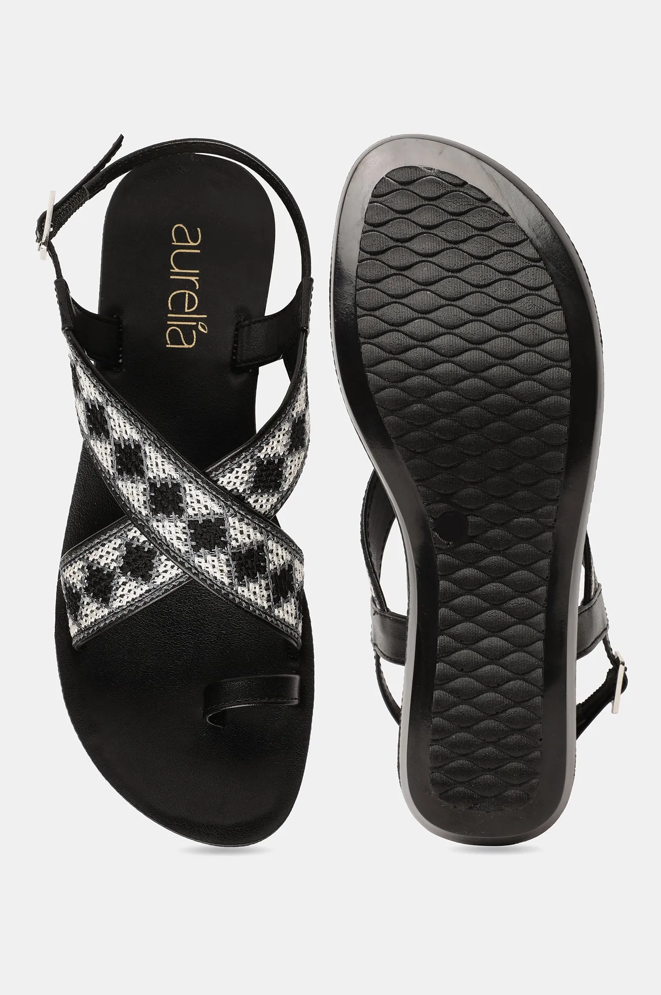 Aurelia Embroidered Almond Toe Flat-Zlaurel