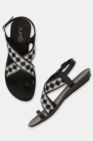 Aurelia Embroidered Almond Toe Flat-Zlaurel