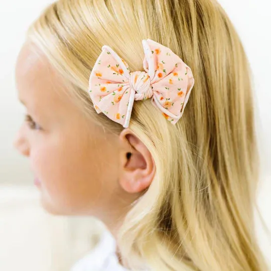 Baby Bling Bows - 2pk Printed Baby Fab Clips - Honey