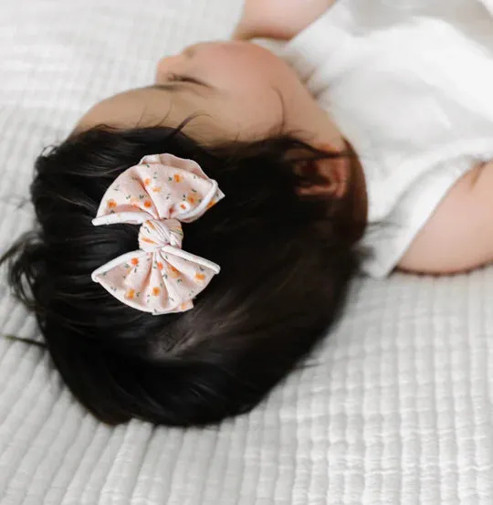 Baby Bling Bows - 2pk Printed Baby Fab Clips - Honey