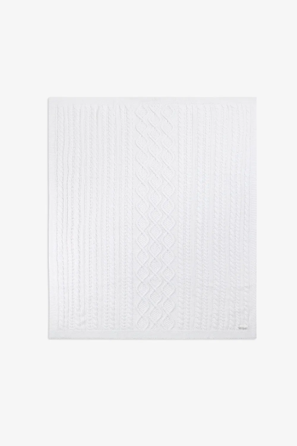 Baby Fisherman Cable Cotton Knitted Blanket