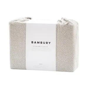 Bambury Spot Flannelette Sheet Set - Pebble