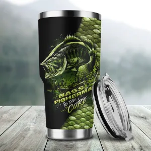 Bass Fisherman To The Core - 3D Tumbler - Nsd99