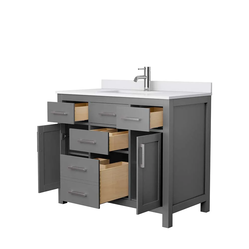 Beckett 42 Inch Single Bathroom Vanity in Dark Gray