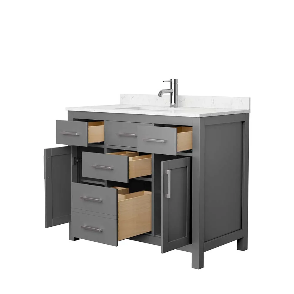 Beckett 42 Inch Single Bathroom Vanity in Dark Gray