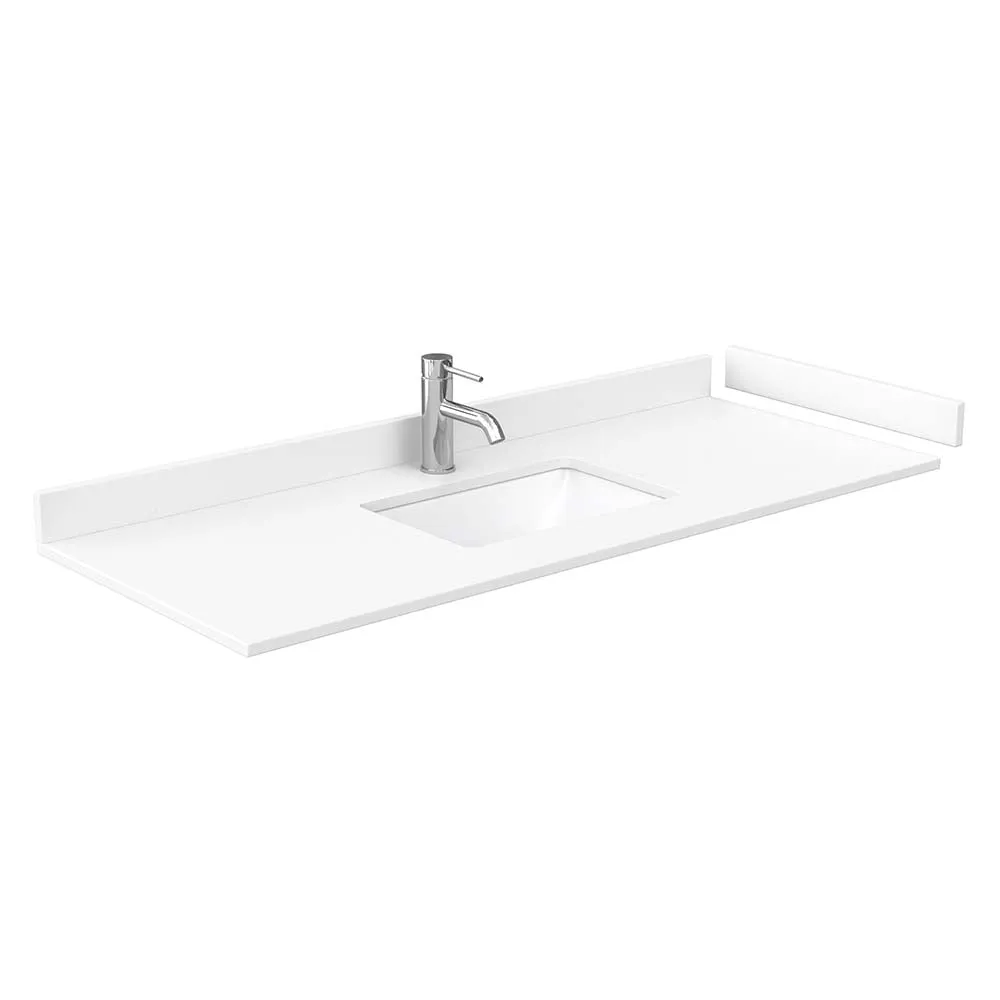 Beckett 54 Inch Single Bathroom Vanity in White