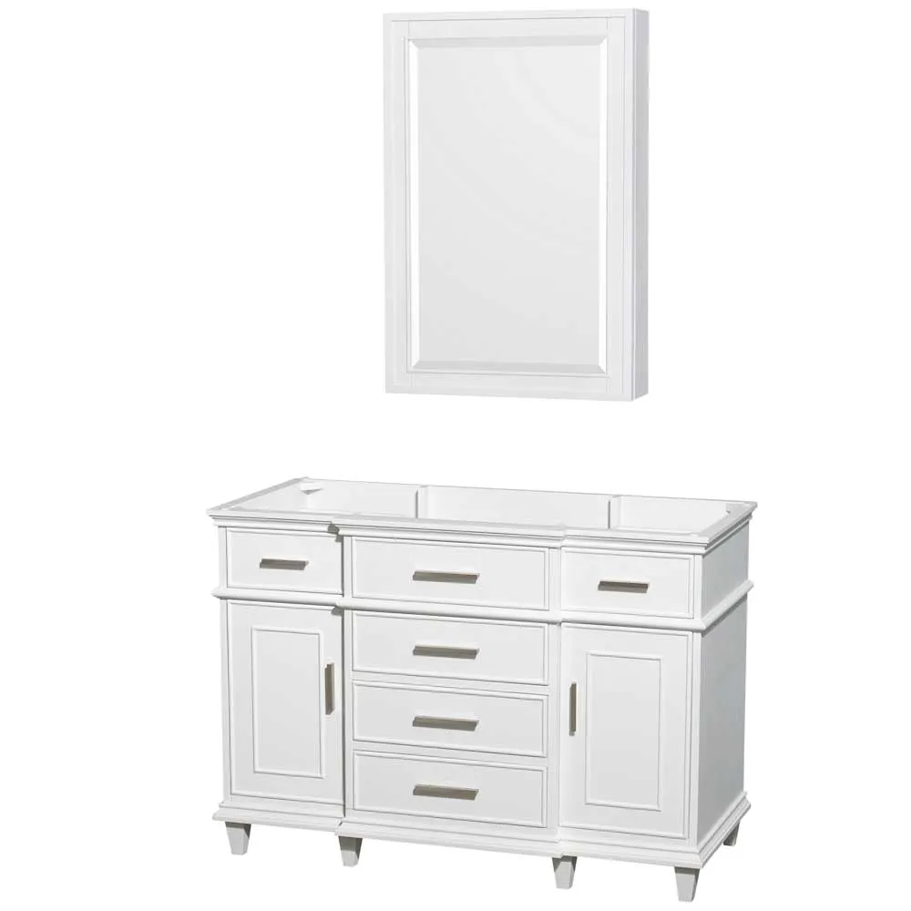 Berkeley 48 Inch Single Bathroom Vanity in White