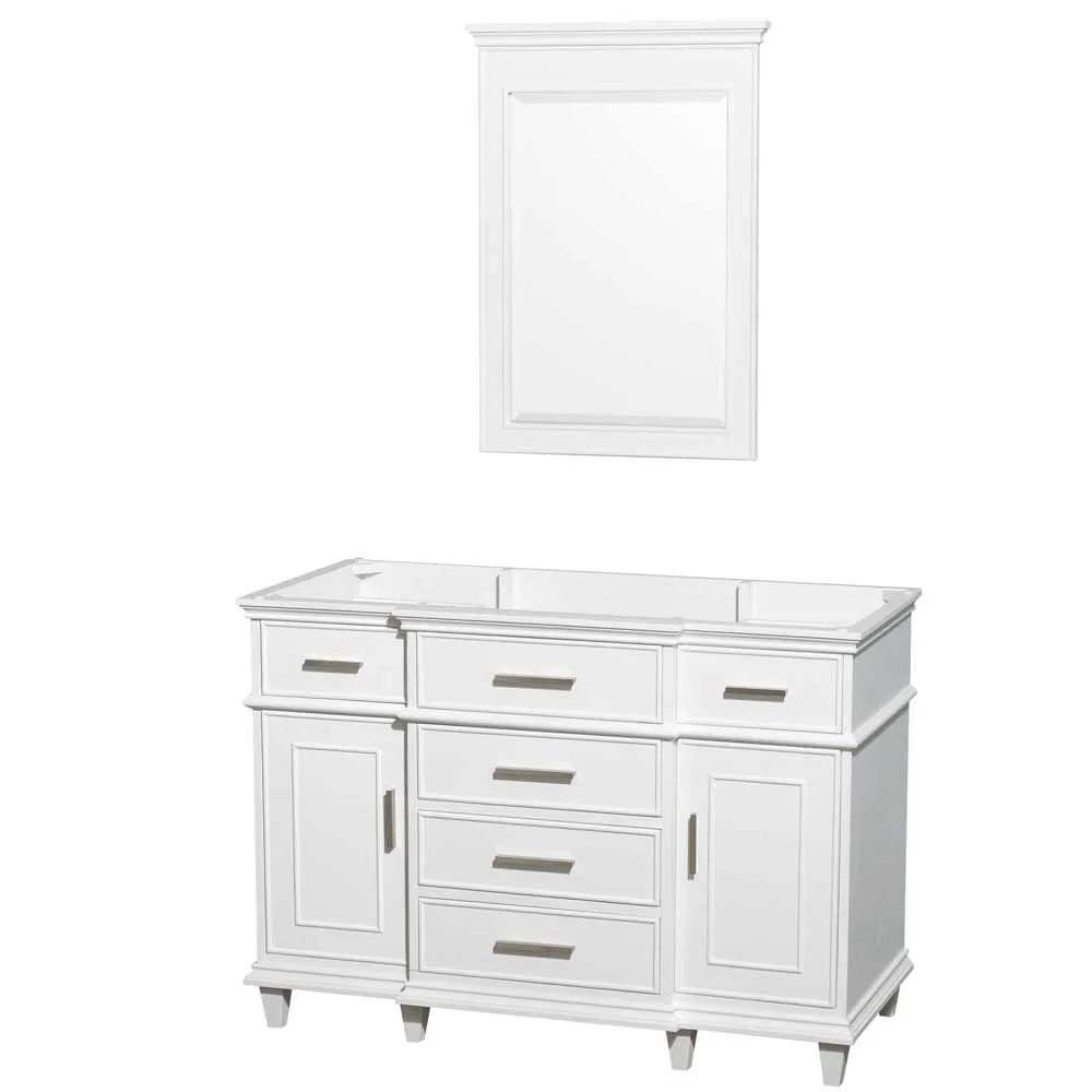 Berkeley 48 Inch Single Bathroom Vanity in White