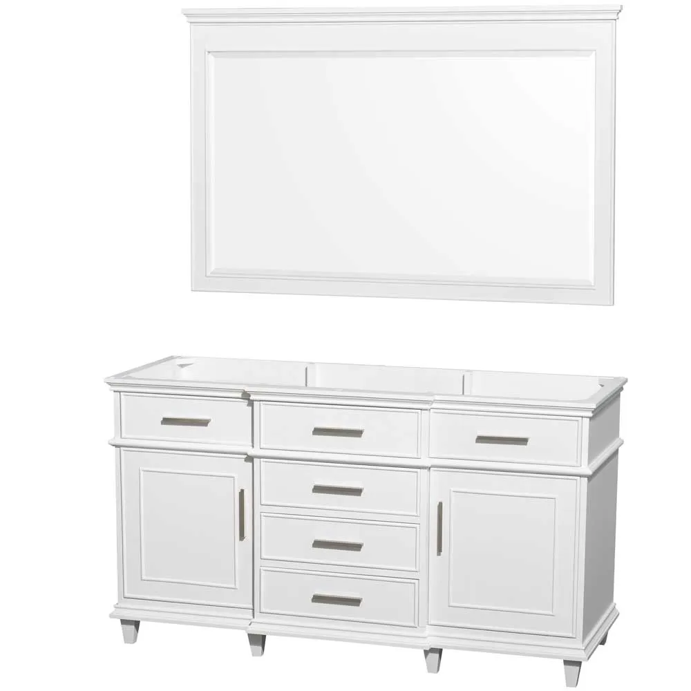 Berkeley 60 Inch Single Bathroom Vanity in White