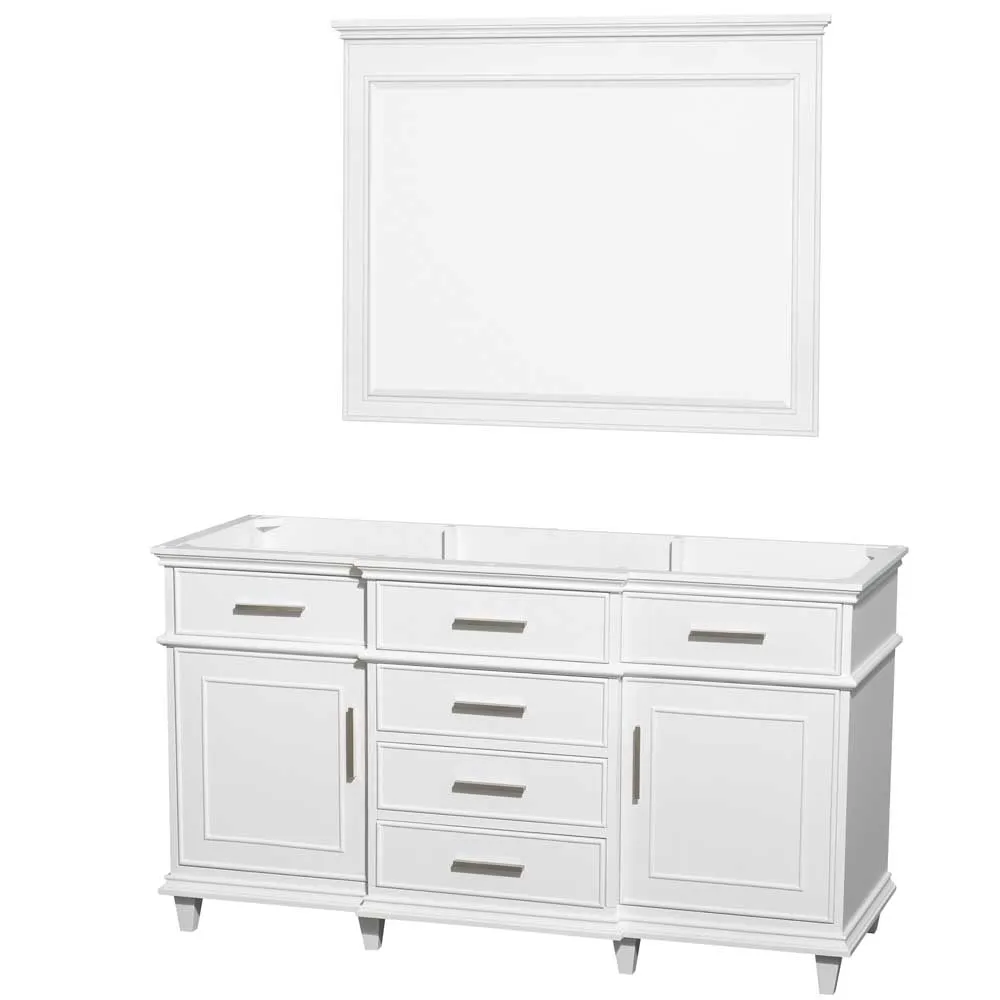 Berkeley 60 Inch Single Bathroom Vanity in White
