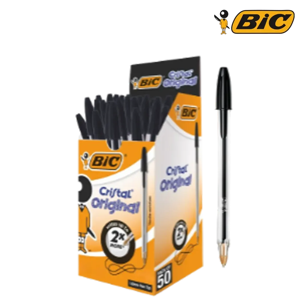 Bic Cristal Original Ball Point Pen Box Of 50 - Black