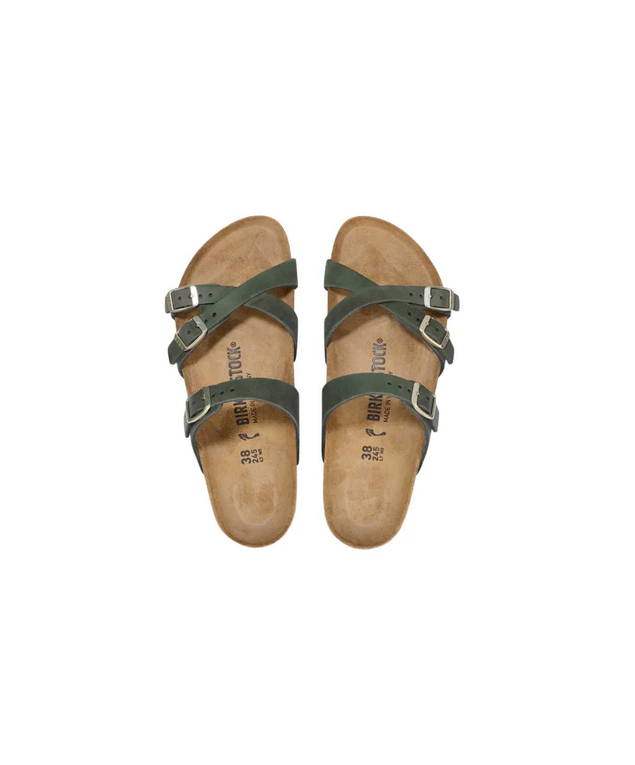 Birkenstock Franca Oiled Leather Thyme Sandals